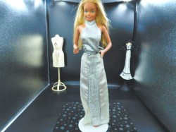18 in barbie silver halter top skirt